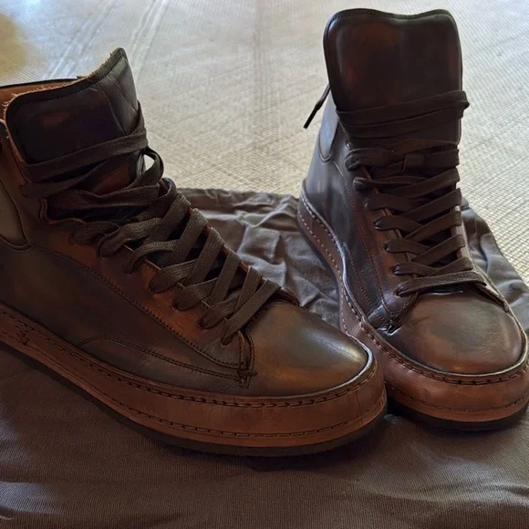 Wooster Artisanal Leather High Top Sneakers